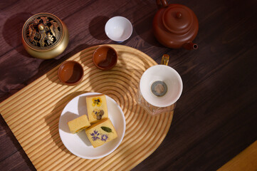 Taiwan Pineapple Cake Pastry, Taiwanese Famous Sweet Delicious Dessert Food (Nastar Taiwan or Nastar Hongkong