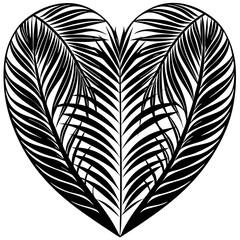Obraz premium heart shape made of feathers