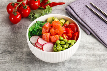 Hawaian cuisine - Poke with salmon