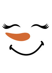 Snowman Face | Happy Snowman | Cute Snowman | Christmas Decor | Christmas | Little Snowman | Winter Holiday | Snowman Ornament | Original Illustration | Vector and Clipart | Cutfile and Stencil