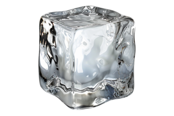 Ice cubes isolated on transparent background