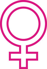 Girl gender symbol icon vector