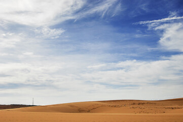 베트남 무이네 근처에 있는 화이트 샌듄.	