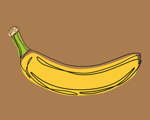 line art of a banana