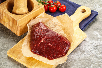 Raw beef shouler for cooking