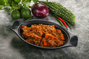 Indian cuisine - homemade mutter paneer