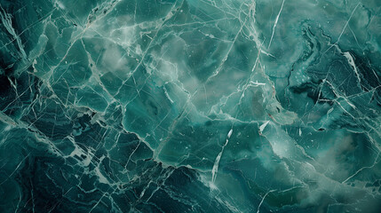 Obraz premium Abstract marble texture, teal and white, background with copy space