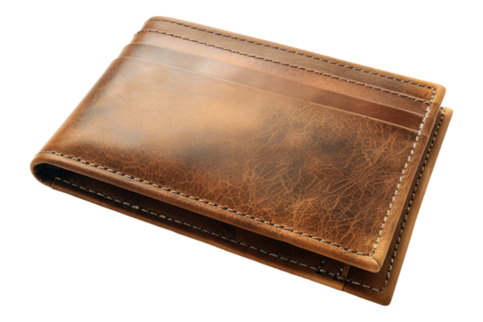 Man wallet isolated on transparent background