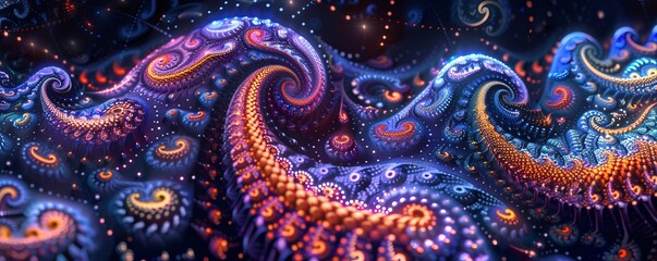 A pixel art depiction of a pixelated fractal pattern, showcasing the complexity and elegance of pixelated mathematics.