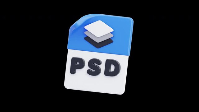 3D Animation of Layered PSD File Format for Editing | Alpha Channel