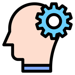 Vector Icon thinking, mind, thought, user, human brain