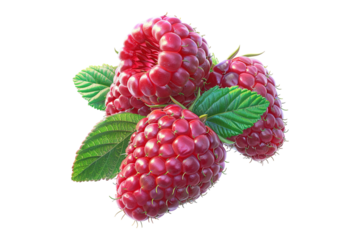 Raspberry isolated on transparent background