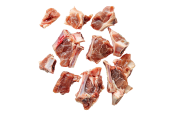 Raw leg piece isolated on transparent background