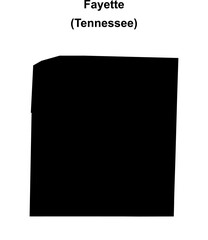 Fayette County (Tennessee) blank outline map