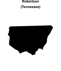 Robertson County (Tennessee) blank outline map