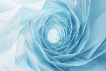 Fototapeta premium Abstract blue tunnel or vortex with light at the end. Concept of hope, future, possibility, journey, and infinity.