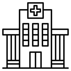 Vector Icon Building, clinic, healthcare, hospital, care