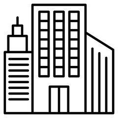 Vector Icon office, Building, company, corporation, institution