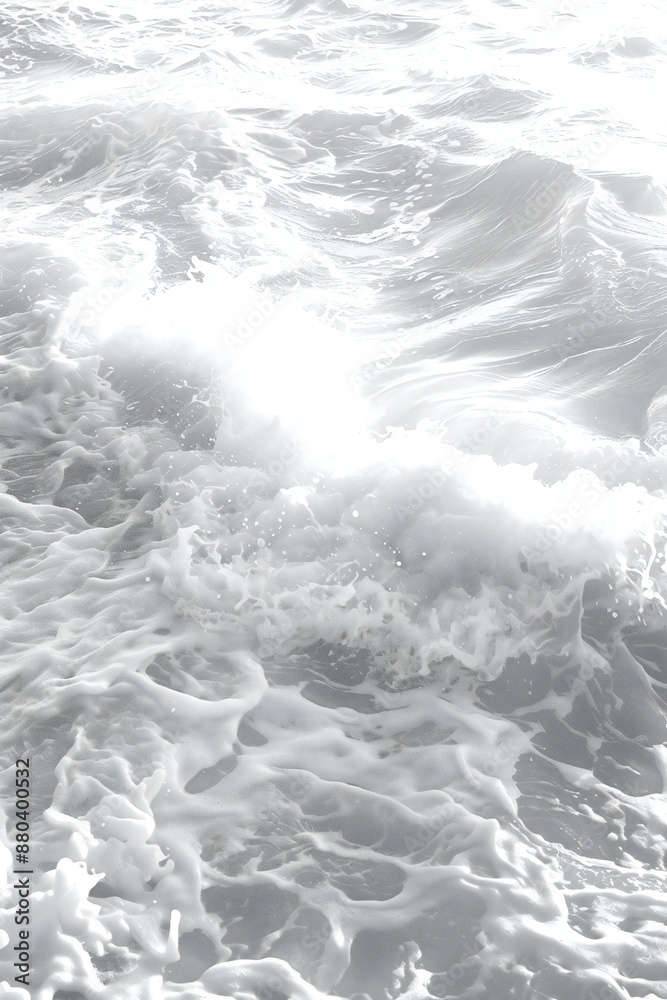 Wall mural plain bright water ocean wave background generative ai