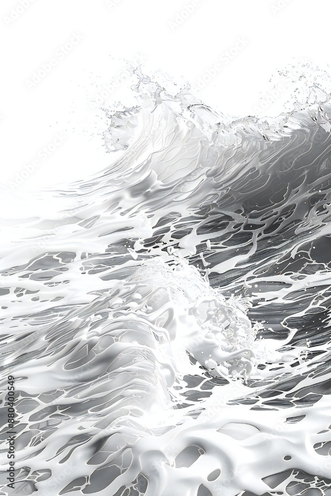 Wall mural plain bright water ocean wave background generative ai