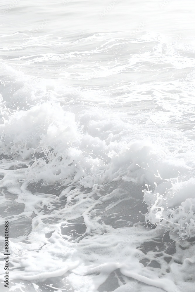 Wall mural plain bright water ocean wave background generative ai