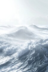 Fototapeta premium Plain bright water ocean wave background Generative Ai