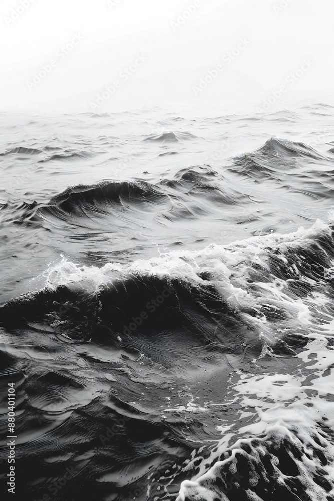 Wall mural plain bright water ocean wave background generative ai