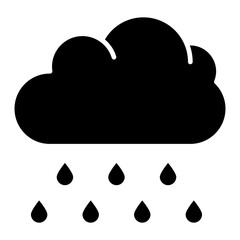 Vector Icon rain, weather, cloud, rainy, sky
