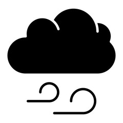 Vector Icon wind, Cloud, weather, whiffle, cloudy