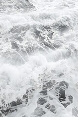 Plain bright water ocean wave background Generative Ai