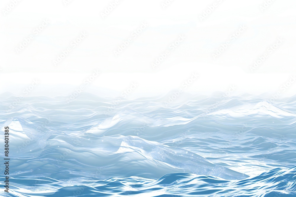 Wall mural plain bright water ocean wave background generative ai
