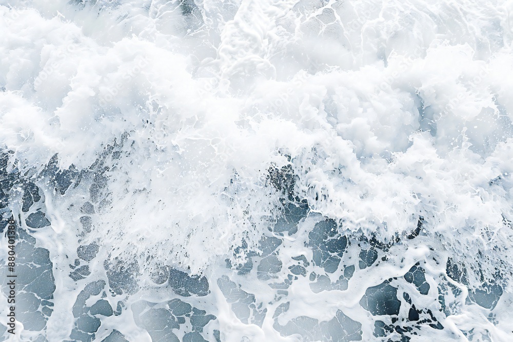 Wall mural plain bright water ocean wave background generative ai