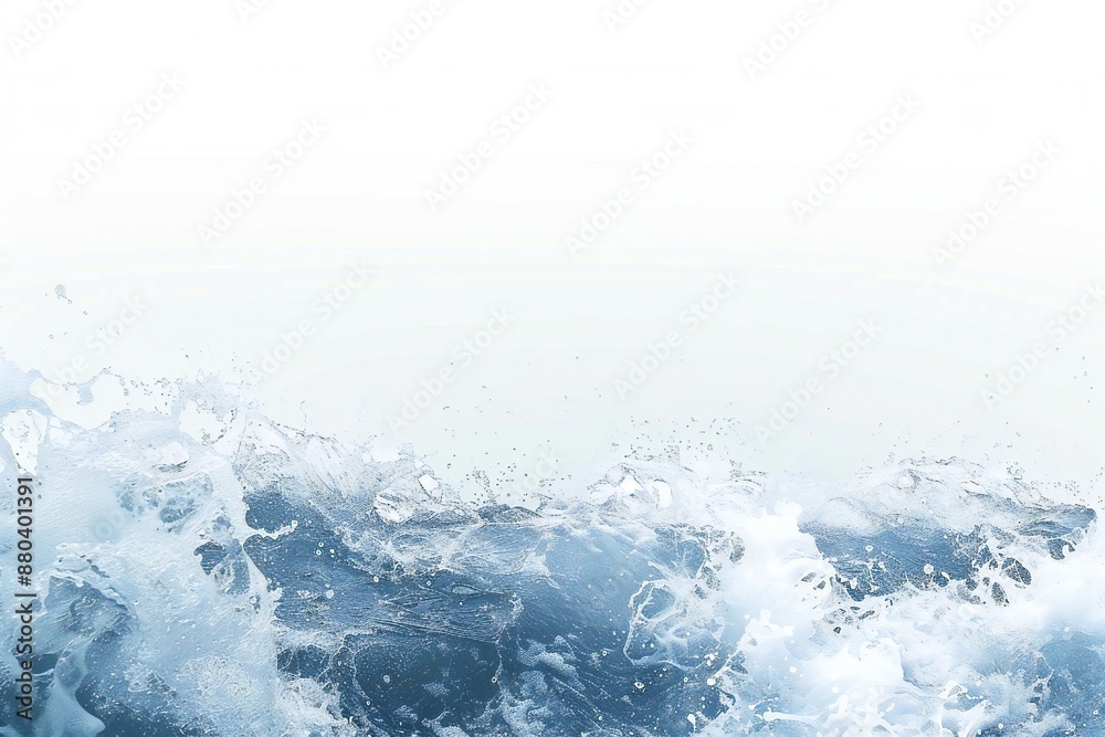 Wall mural plain bright water ocean wave background generative ai