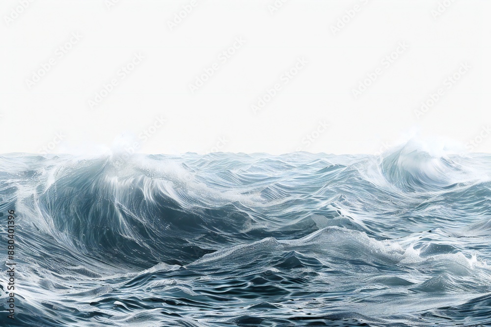 Wall mural plain bright water ocean wave background generative ai