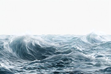 Plain bright water ocean wave background Generative Ai