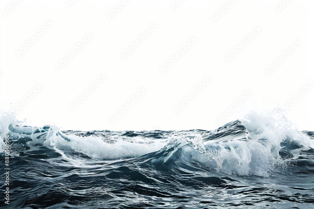 Wall mural plain bright water ocean wave background generative ai