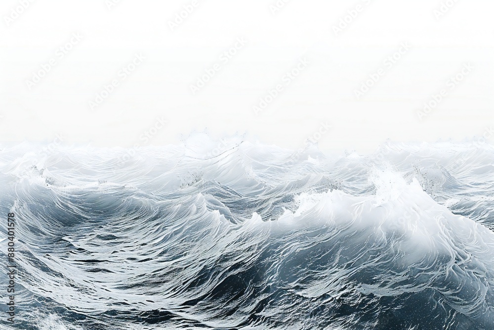 Wall mural plain bright water ocean wave background generative ai