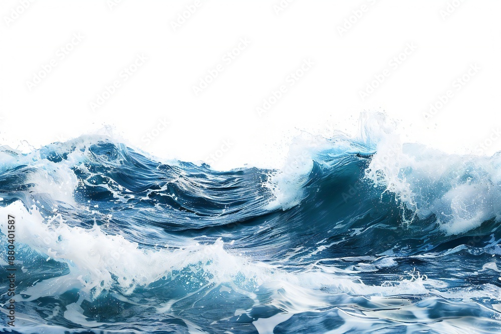 Wall mural plain bright water ocean wave background generative ai