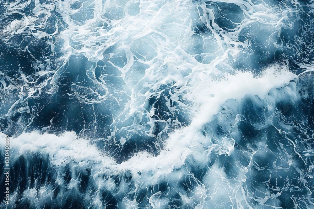 Wall mural plain bright water ocean wave background generative ai