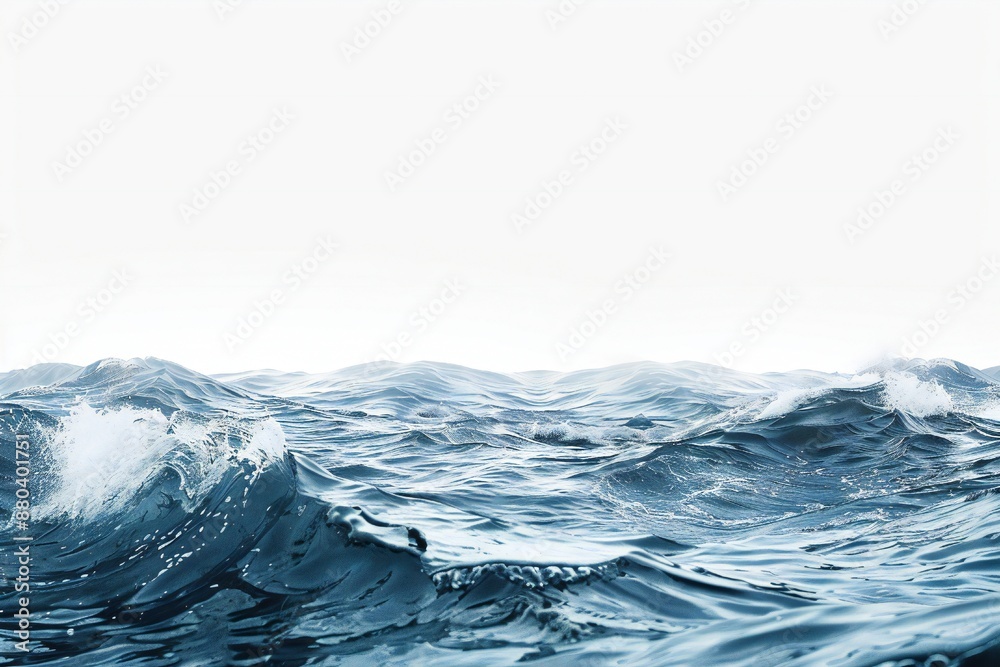 Wall mural plain bright water ocean wave background generative ai