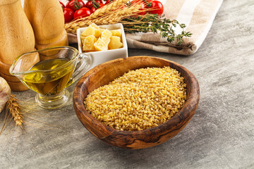 Dry wheat bulgur fow cooking