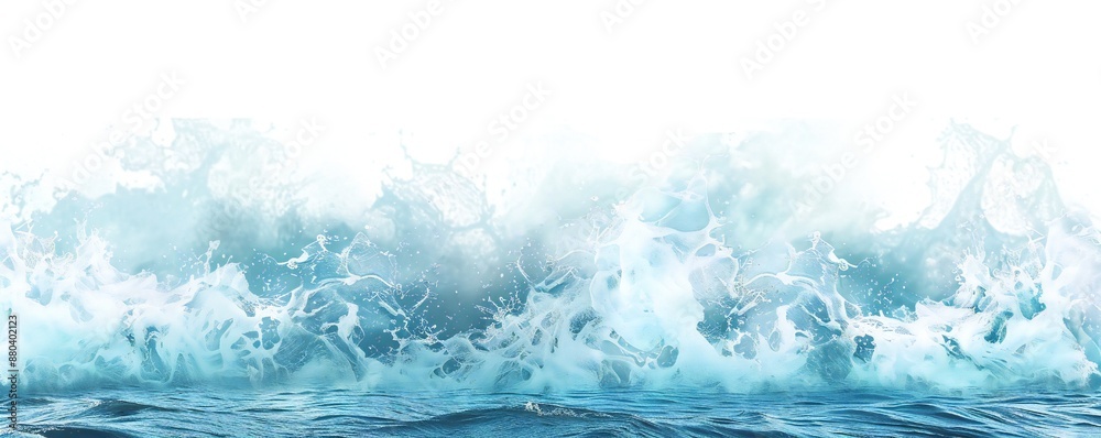 Canvas Prints plain bright water ocean wave background generative ai