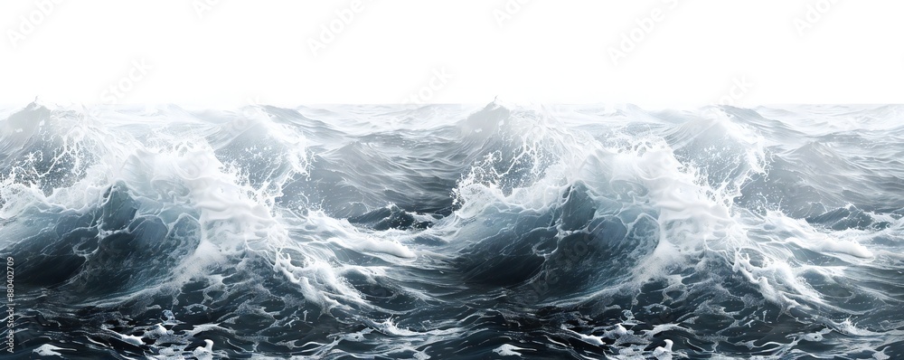 Wall mural plain bright water ocean wave background generative ai