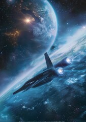 Obraz premium Cosmic Odyssey: Journey Through Galaxy