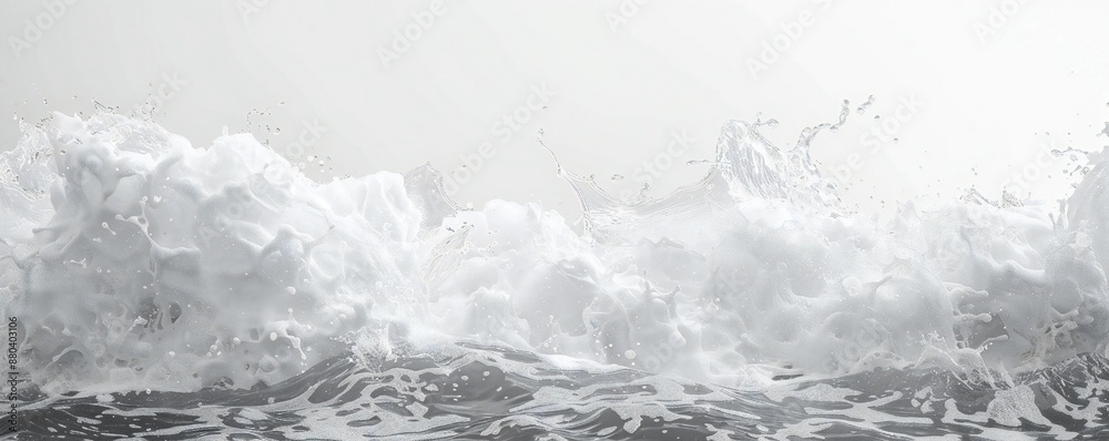 Wall mural plain bright water ocean wave background generative ai