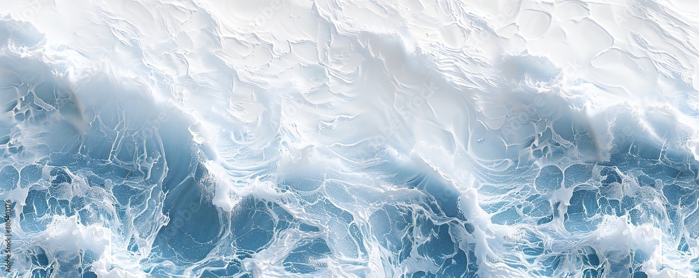 Wall mural plain bright water ocean wave background generative ai
