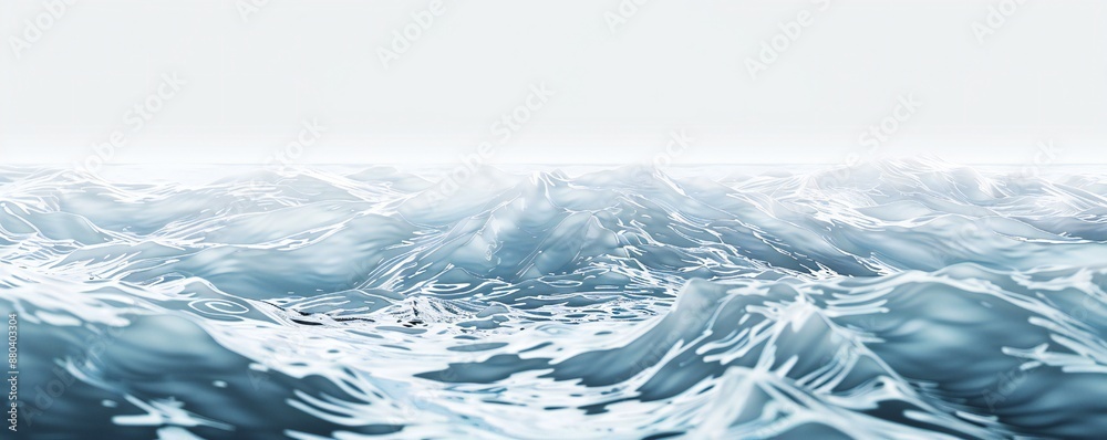 Wall mural plain bright water ocean wave background generative ai