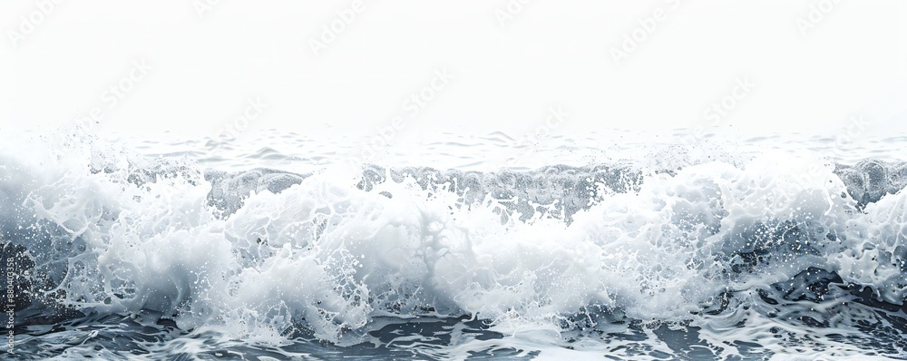 Wall mural plain bright water ocean wave background generative ai