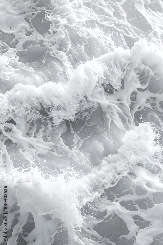 Wall mural plain bright water ocean wave background generative ai