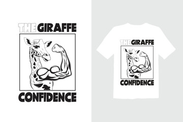 Giraffe Confidence T-shirt Design
